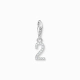 Thomas Sabo Charm Pendant - Number 2 with Zirconia