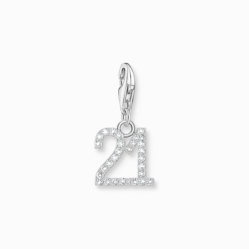 Thomas Sabo Charm Pendant - Number 21 with Zirconia