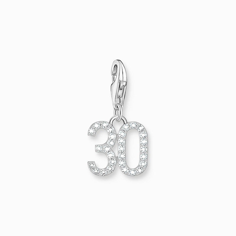 Thomas Sabo Charm Pendant - Number 30 with Zirconia