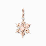 Thomas Sabo Charm Pendant Snowflake With White Stones Rose Gold