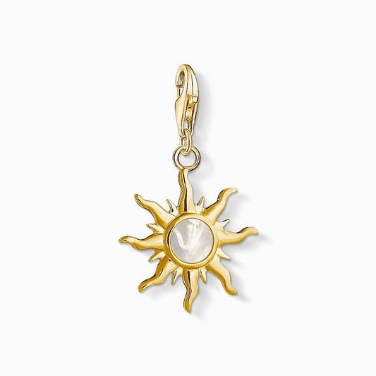 Thomas Sabo Charm Pendant - Sun With Mother Of Pearl Stone