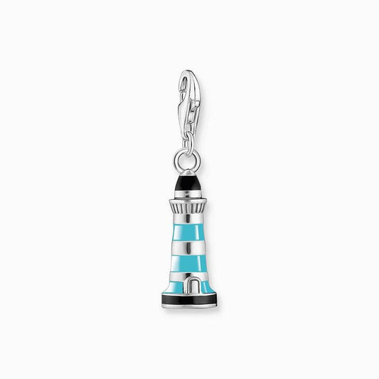Thomas Sabo Charm Pendant - Turquoise Lighthouse Silver
