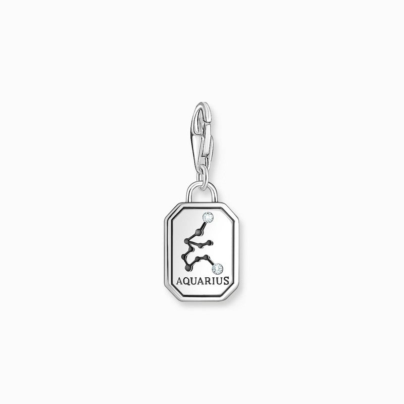 Thomas Sabo Charm Pendant - Zodiac Sign Aquarius with Zirconia