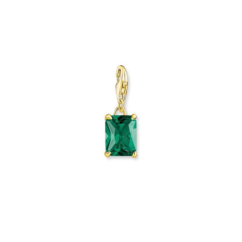 Thomas Sabo Charm pendant large green stone