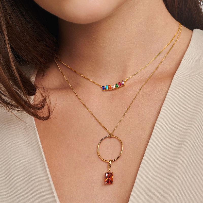 Thomas Sabo Charm pendant large orange stone