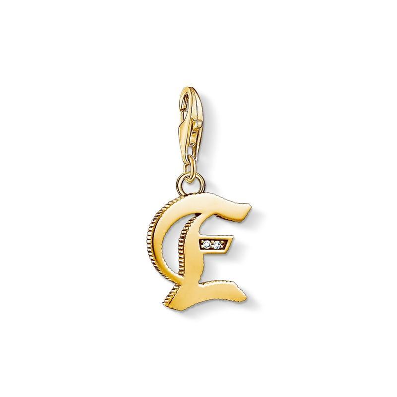 Thomas Sabo Charm pendant letter E gold