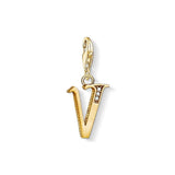 Thomas Sabo Charm pendant letter V gold