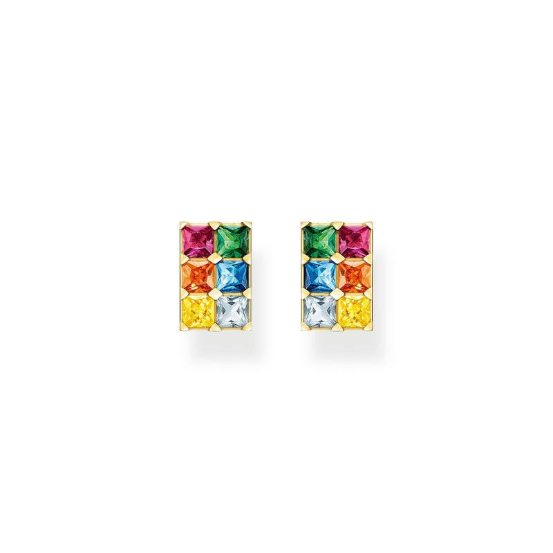 Thomas Sabo Ear Studs Colourful Stones Gold