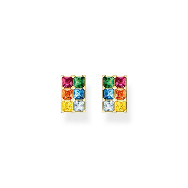 Thomas Sabo Ear Studs Colourful Stones Gold