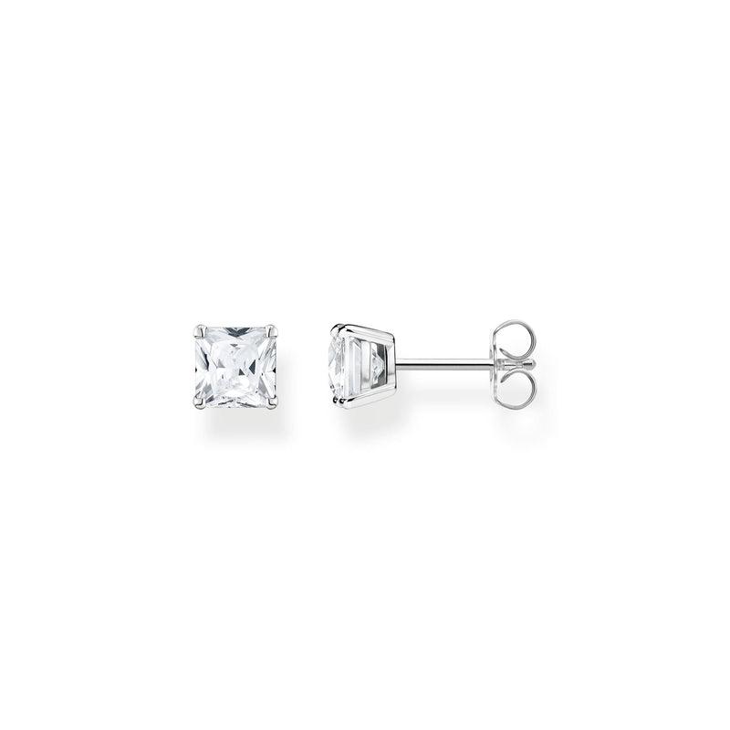 Thomas Sabo Ear Studs White Stone Silver