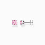 Thomas Sabo Ear Studs with Pink Stone - Silver