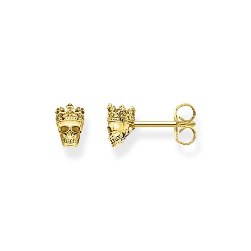Thomas Sabo Ear studs skull king gold