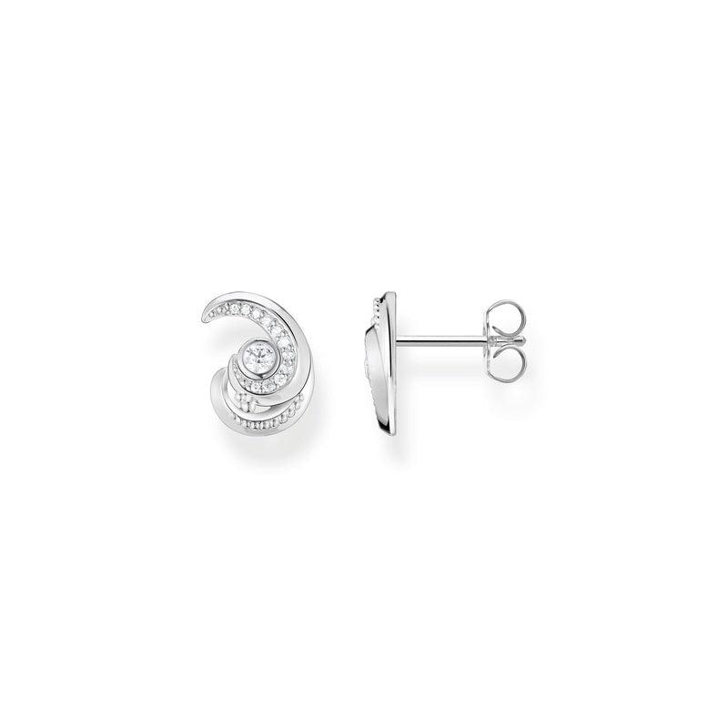 Thomas Sabo Ear studs wave with stones
