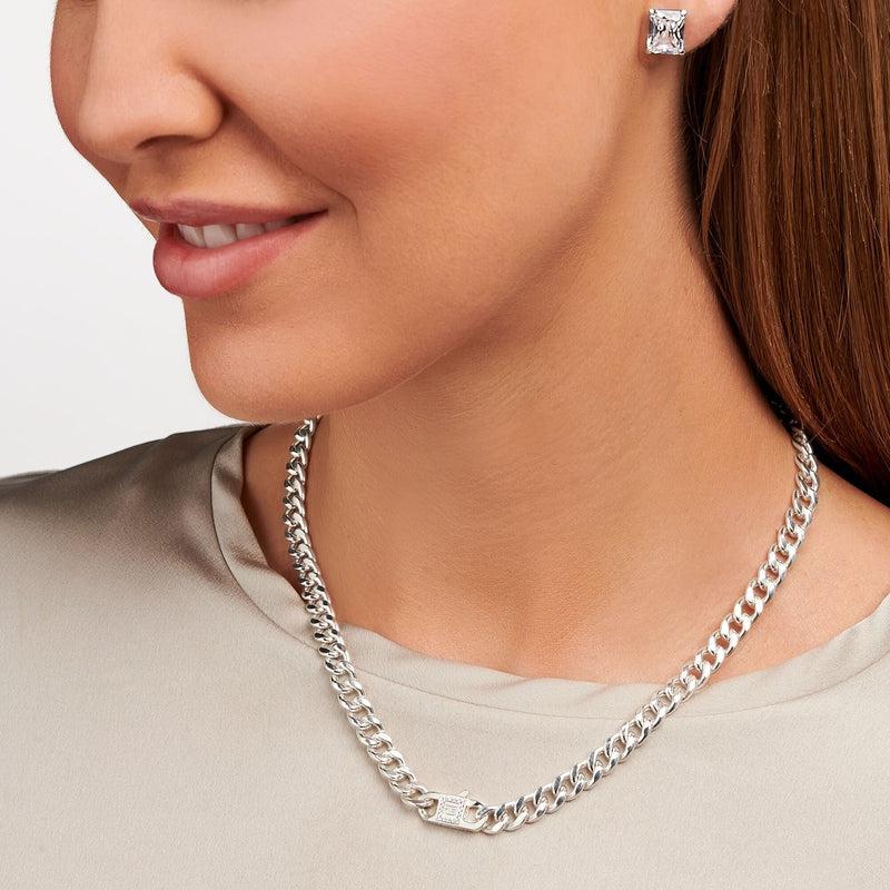 Thomas Sabo Ear studs white stone silver