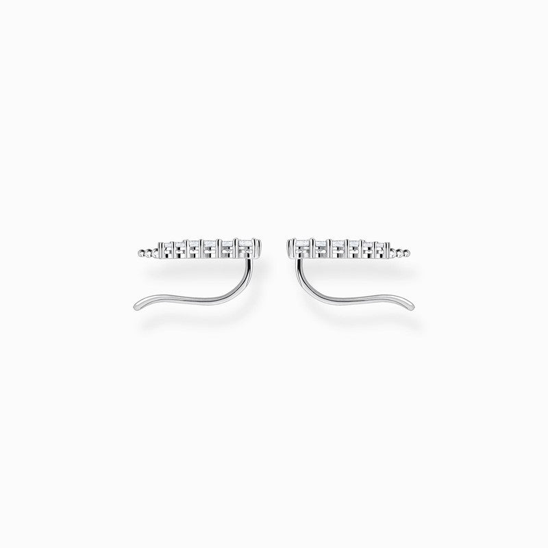 Thomas Sabo Earrings - Ear Climber - White Stones - Silver