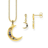 Thomas Sabo Earrings Royalty moon with stones gold