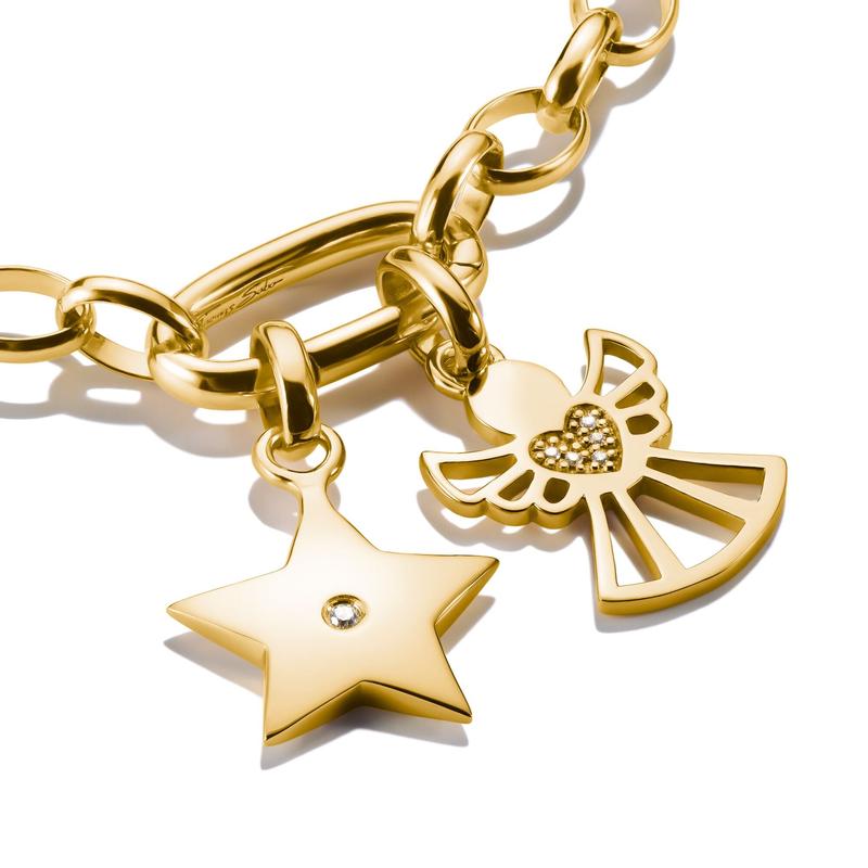 Thomas Sabo Elegant Gold-Plated Angel Charm