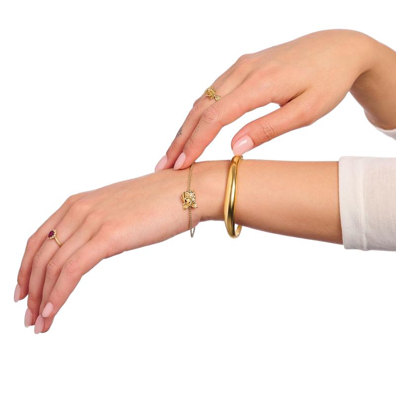 Thomas Sabo Elegant Gold-Plated Rose Romance Bracelet