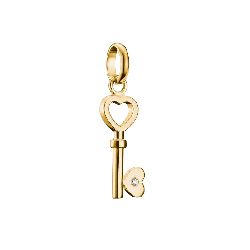 Thomas Sabo Elegant Gold-Plated Sterling Silver Love Key Charm
