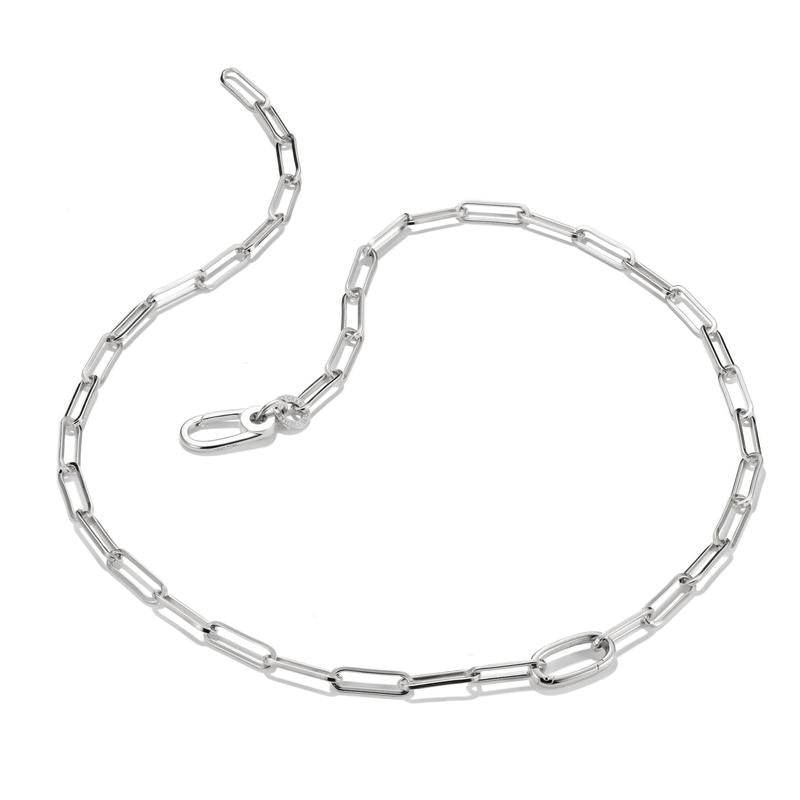 Thomas Sabo Elegant Sterling Silver Paperclip Chain Necklace
