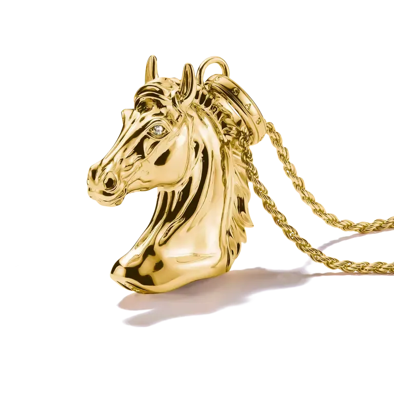 Thomas Sabo Elyndra 18k Gold Plated Horse Head Necklace