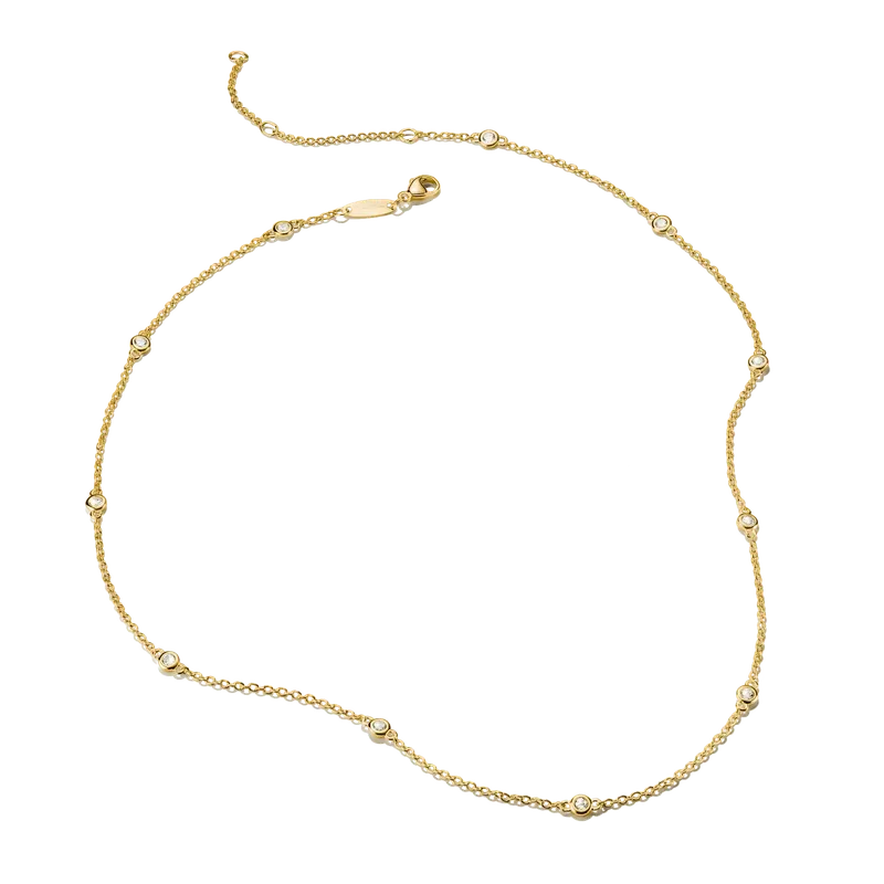 Thomas Sabo Elyndra 18k Gold Plated Necklace with White Zirconia Stones