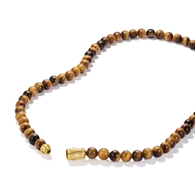 Thomas Sabo Elyndra 18k Gold Plated Tiger's Eye Bead Necklace