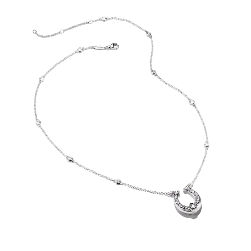 Thomas Sabo Elyndra Blackened Silver Horseshoe Necklace