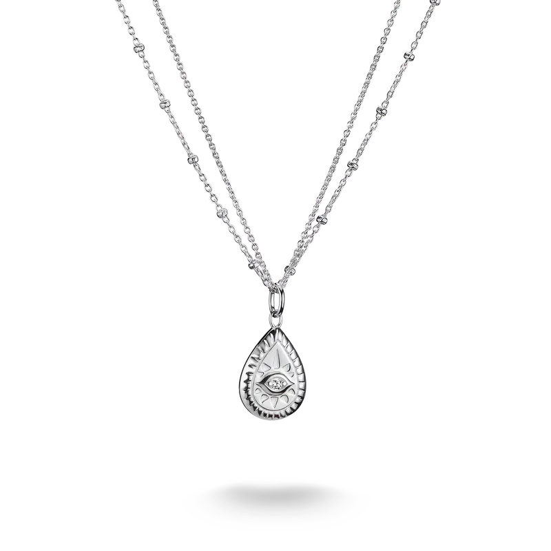Thomas Sabo Elyndra Silver Eye Double Necklace with Zirconia
