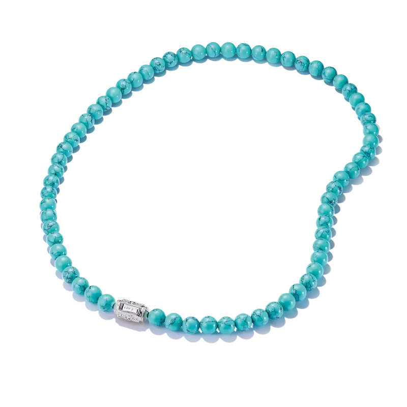 Thomas Sabo Elyndra Silver Necklace with Imitation Turquoise Beads