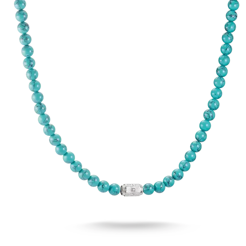Thomas Sabo Elyndra Silver Necklace with Imitation Turquoise Beads