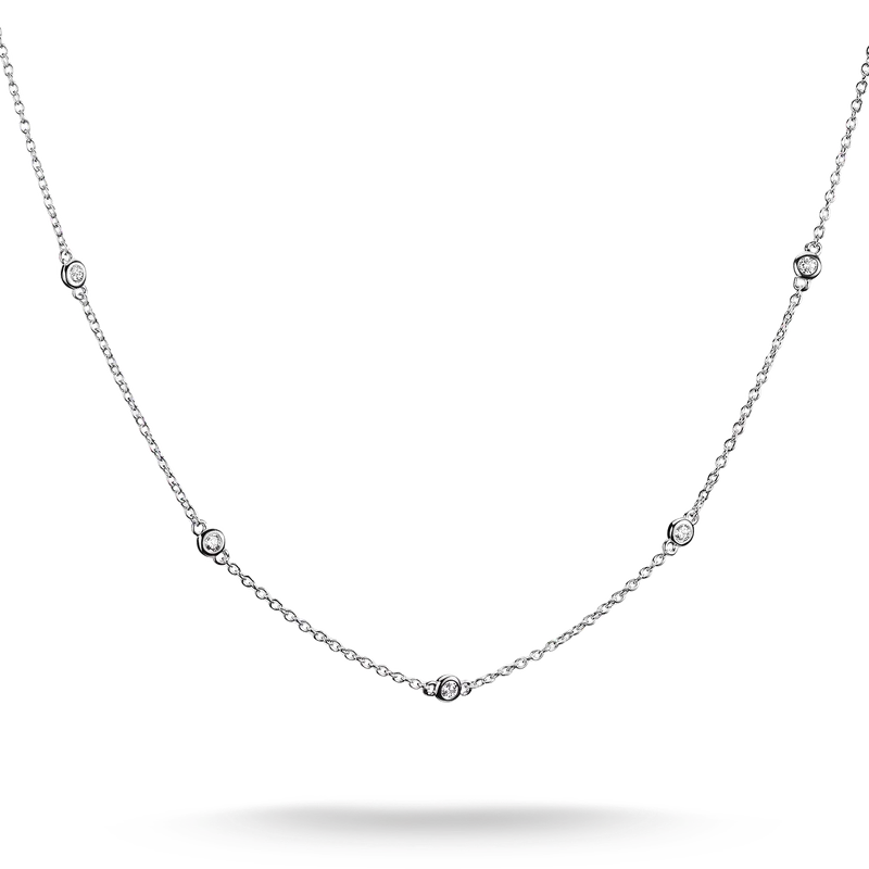Thomas Sabo Elyndra Silver Necklace with White Zirconia Stones