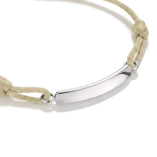 Thomas Sabo Engravable Beige Textile Bracelet