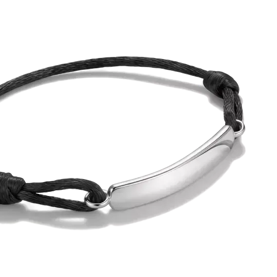 Thomas Sabo Engravable Black Textile Bracelet