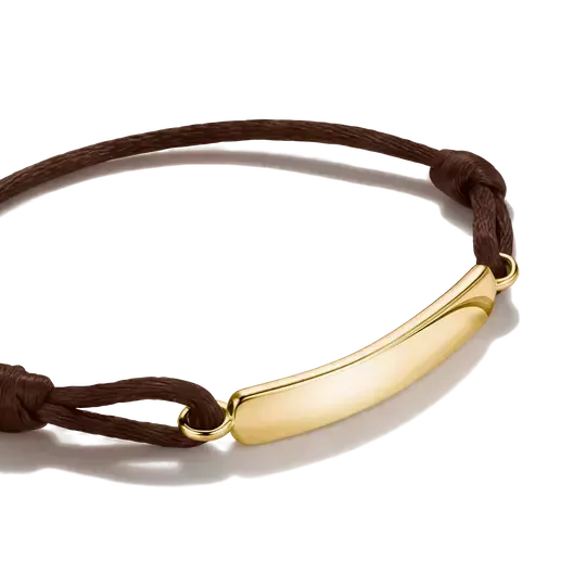 Thomas Sabo Engravable Dark Brown Textile Bracelet
