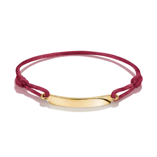 Thomas Sabo Engravable Dark Red Textile Bracelet