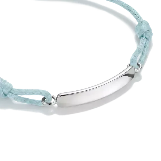 Thomas Sabo Engravable Light Blue Textile Bracelet