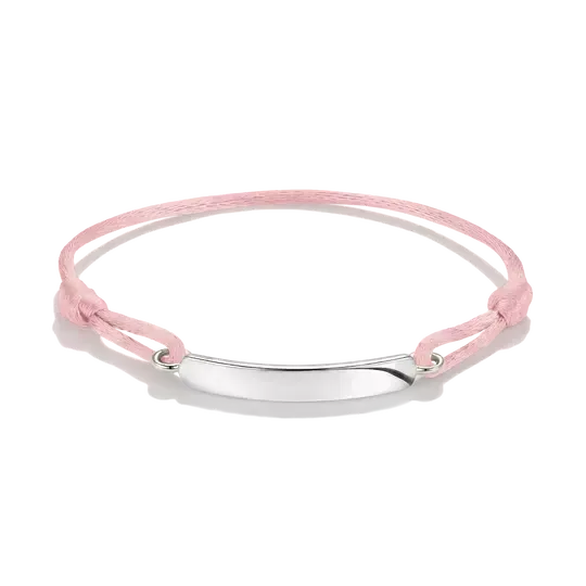 Thomas Sabo Engravable Pink Textile Bracelet
