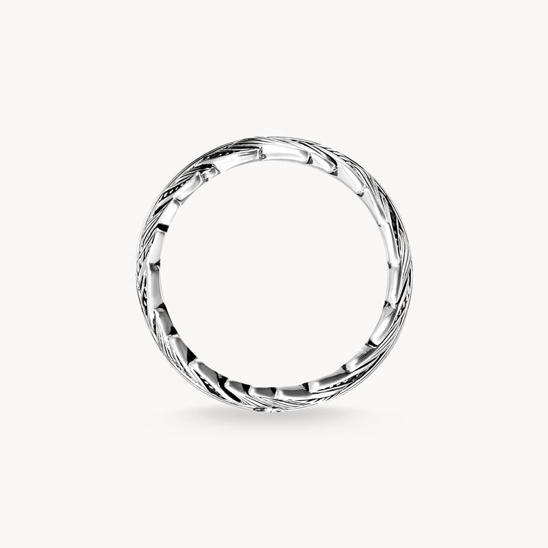 Thomas Sabo Exquisite Rebel Heart Feather Pavé Ring