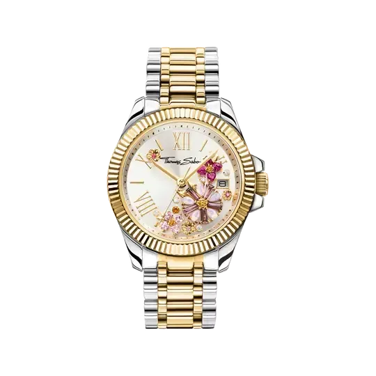 THOMAS SABO Women's Watch Flowers Bicolour WA0382-291-201