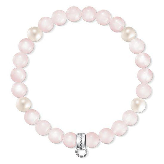 Thomas Sabo Freshwater Pink Pearl Charm Bracelet