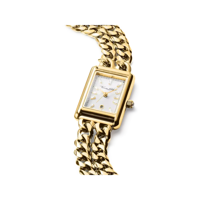 Thomas Sabo Gold-Coloured Ladies' Rectangular Watch