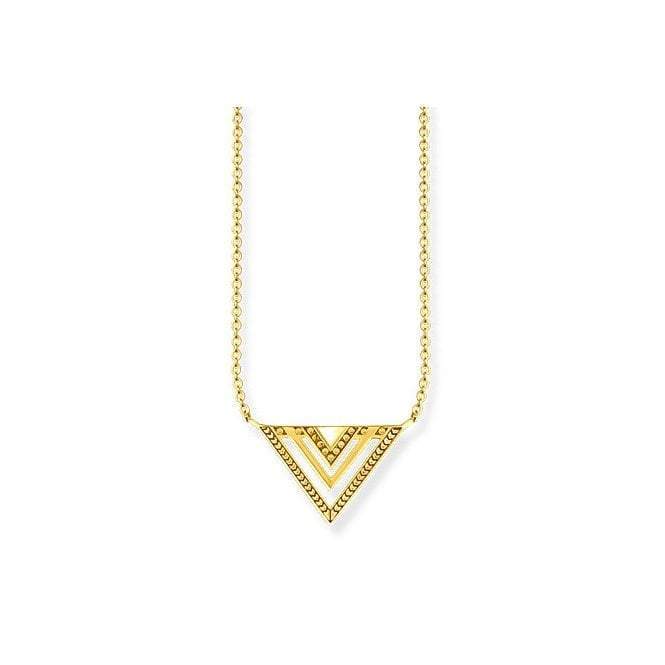 Thomas Sabo Gold Plated Africa Triangle Necklace