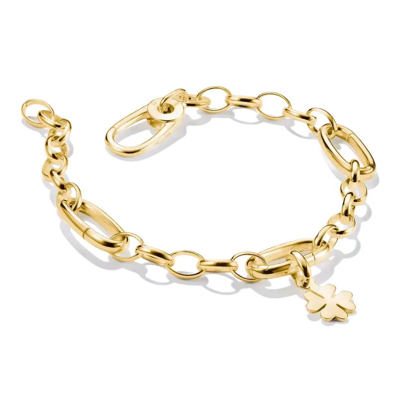 Thomas Sabo Gold-Plated Charm Bracelet with Three Connect Links