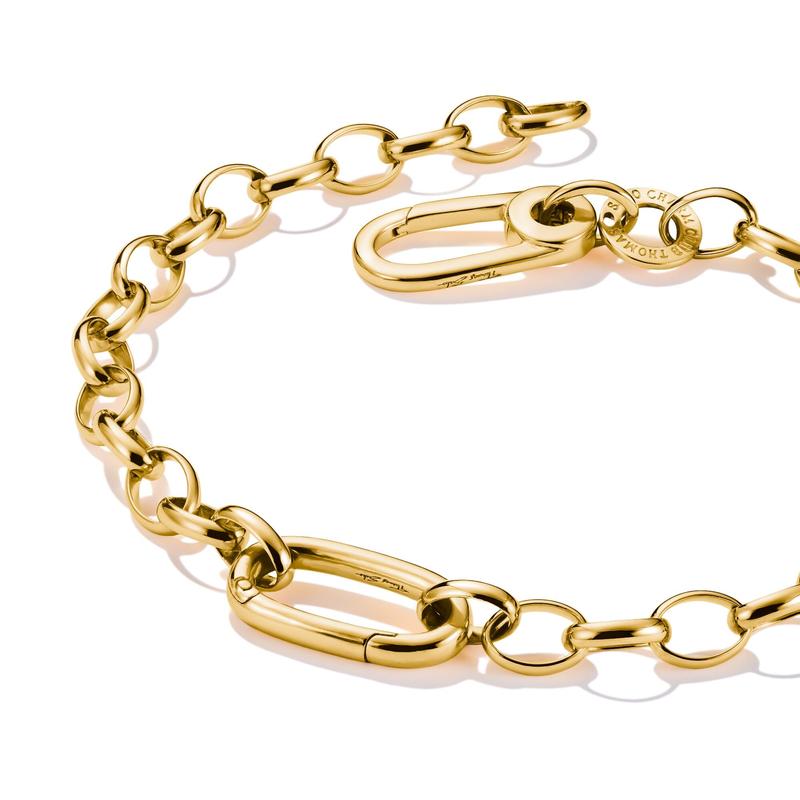 Thomas Sabo Gold-Plated Connect Link Charm Bracelet