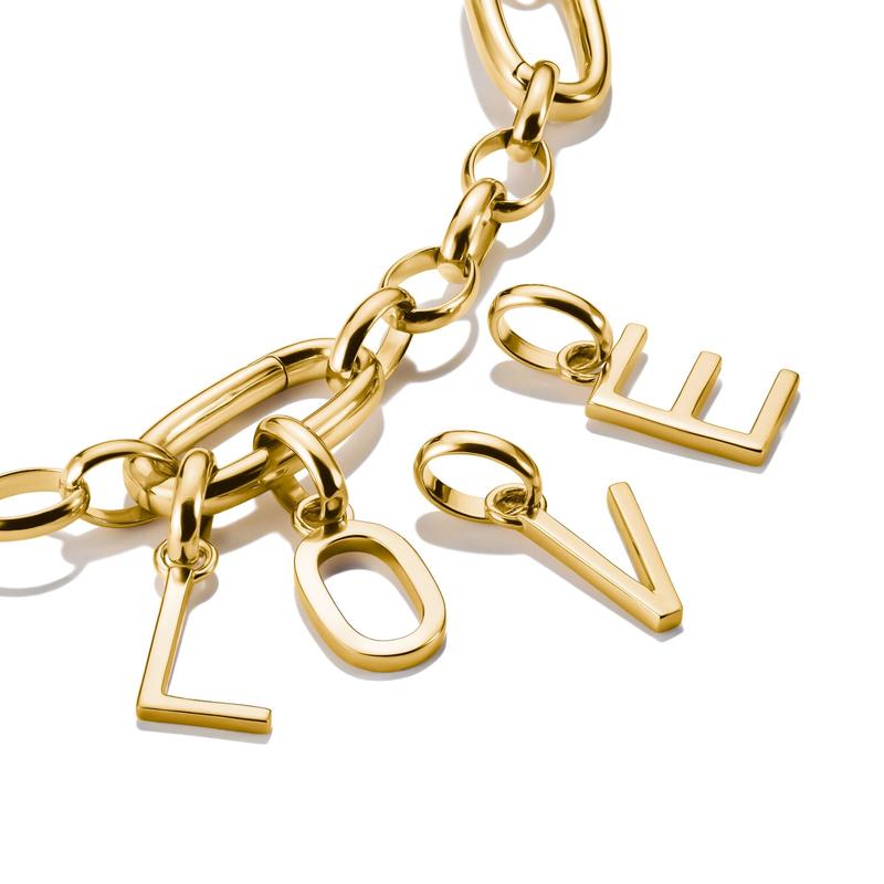 Thomas Sabo Gold‑Plated L Charm Pendant