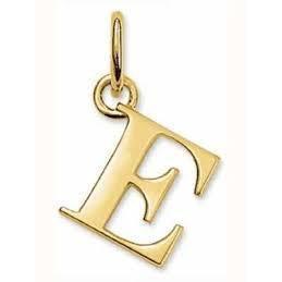 Thomas Sabo Gold Plated Letter E Pendant Charm