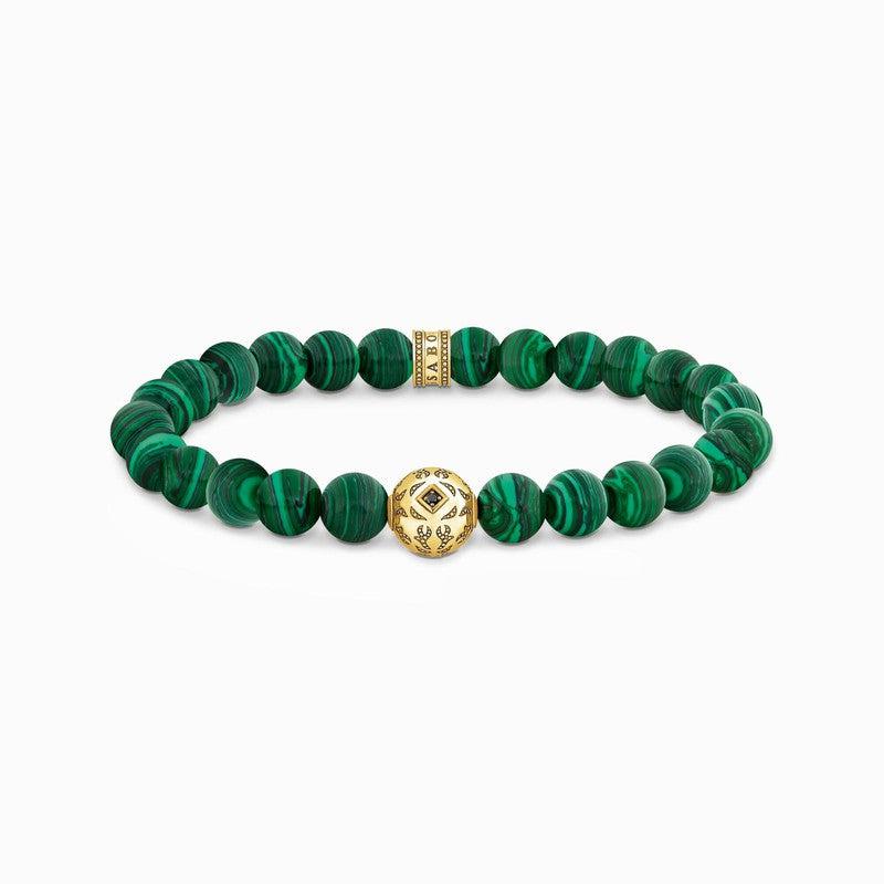Thomas Sabo Gold-plated Bracelet - Green Malachite