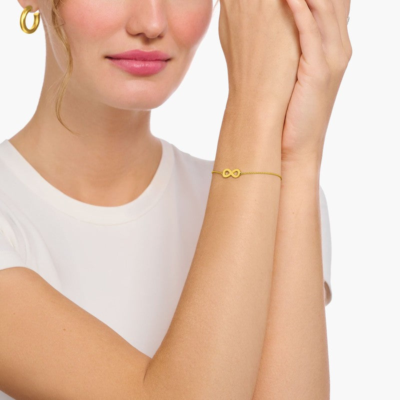 Thomas Sabo Gold-plated Bracelet with Infinity Pendant