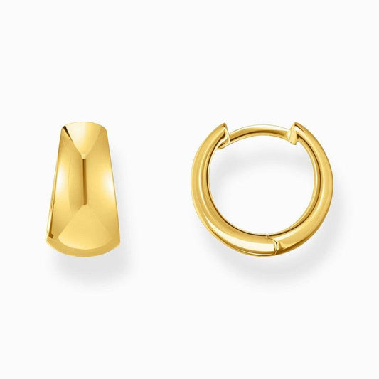 Thomas Sabo Gold-plated Classic Hoop Earrings, Trapezoidal Shape